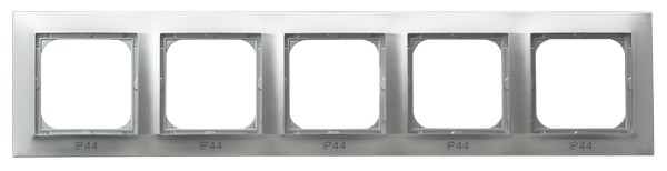 RAMKA PIĘCIOKROTNA DO ŁĄCZNIKÓW IP44 SREBRNY IMPRESJA - OSPEL - RH-5Y/18