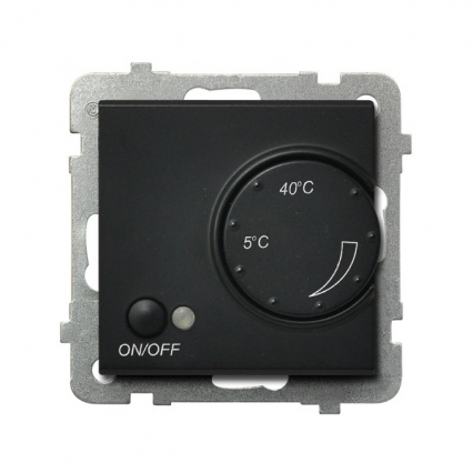 REGULATOR TEMPERATURY CZARNY METALIK SONATA - OSPEL - RTP-1R/m/33
