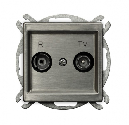 GNIAZDO RTV PRZELOTOWE STAL INOX SONATA - OSPEL - GPA-14RMP/m/37