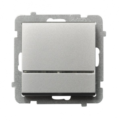 ŁĄCZNIK KONTROLNY SREBRO MAT SONATA - OSPEL - ŁP-12RS/m/38