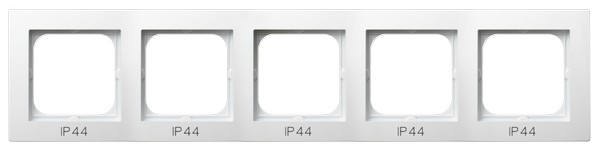 RAMKA PIĘCIOKROTNA DO ŁĄCZNIKÓW IP44 BIAŁY AS - OSPEL - RH-5G/00