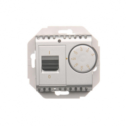 Regulator temperatury z czujnikiem wewnętrznym (moduł) 16(2) A, 230V~. Montaż na wkręty; srebrny mat - KONTAKT SIMON - DRT10W.02/43