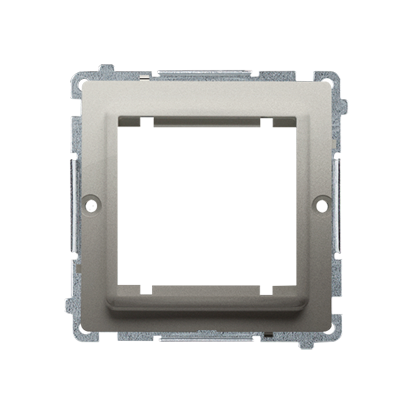 Adapter (przejściówka) na osprzęt standardu 45 × 45 mm. Montaż do puszki na wkręty; satynowy - KONTAKT SIMON - BMA45/29