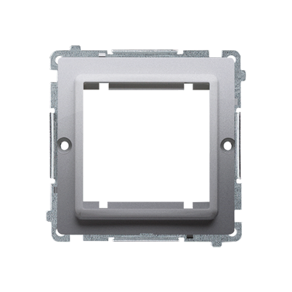 Adapter (przejściówka) na osprzęt standardu 45 × 45 mm. Montaż do puszki na wkręty; stal inox - KONTAKT SIMON - BMA45/21