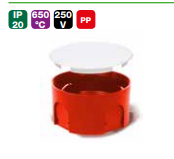 PUSZKA PODTYNK FI 70X37 DO ŚCIAN MUROWANYCH POMARAŃCZOWY  PO-70 PRO - ELEKTRO-PLAST NASIELSK - 0282-00