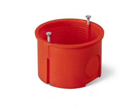 PUSZKA PODTYNK FI 60X41 DO ŚCIAN MUROWANYCH PŁYTKA Z WKRĘTAMI POMARAŃCZOW PK-60 PRO - ELEKTRO-PLAST NASIELSK - 0281-01