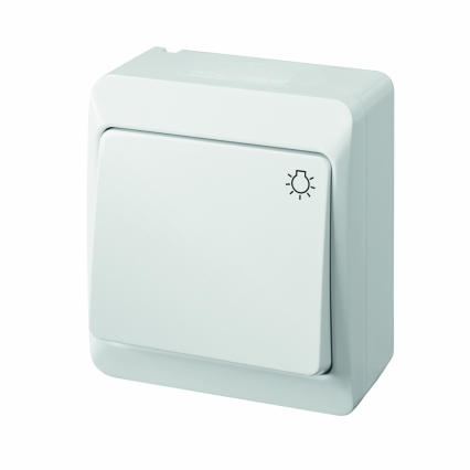 ŁĄCZNIK ZWIERNY ŚWIATŁO HERMETYCZNY NATYNKOWY IP44 BIAŁY HERMES - ELEKTRO-PLAST NASIELSK - 0336-02