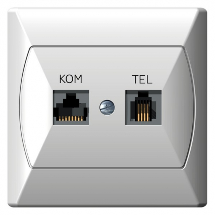 GNIAZDO KOMPUTEROWO-TELEFONICZNE AKCENT  - OSPEL - GPKT-A/K/00