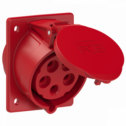 GNIAZDO TABLICOWE SKOŚNE TWIST 32A 400V 3P+Z+N 87x97mm - PCE - 425-6