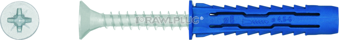 KOŁEK UNIWERSALNY 4ALL fi10 Z WKRĘTEM 6.0x60 /25SZT/ - RAWLPLUG - 4ALL-10+6060