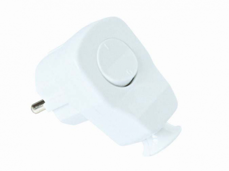 WTYCZKA KĄTOWA Z WYŁĄCZNIKIEM 10/16A 2P+Z IP20 BIAŁY - PCE - 9002215