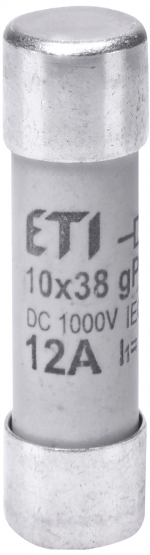 WKŁADKA TOPIKOWA CYLINDRYCZNA PV CH10X38 GPV 12A/1000V UL - ETI - 002625106