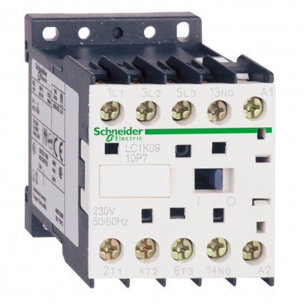STYCZNIK MOCY 12A AC3 3 BIEGUNY NO STYK POMOCNICZY NO STEROWANIE 230V AC LC1K1210P7 - SCHNEIDER ELECTRIC - LC1K1210P7