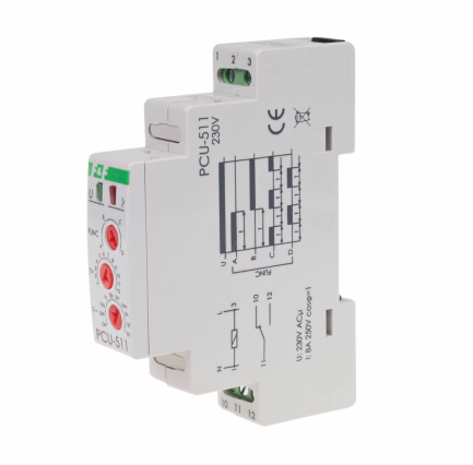 Przekaźnik czasowy, styk 1NO/NC, 230V - F&F - PCU-511