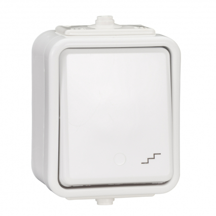 ŁĄCZNIK SCHODOWY POJEDYNCZY HERMETYCZNY NATYNKOWY IP44 WNT-600C 10A 250V BIAŁY CEDAR - SCHNEIDER ELECTRIC - WNT600C01
