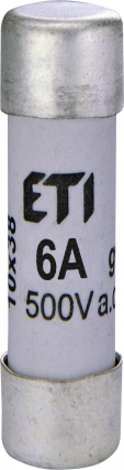 WKŁADKA TOPIKOWA CYLINDRYCZNA CH10X38 GG 0,5A/500V - ETI - 002620017