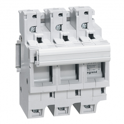 PODSTAWA BEZBIECZNIKOWA 50A 3 BIEGUNOWA NA WKŁADKI 14X51 SP51 - LEGRAND - 021504