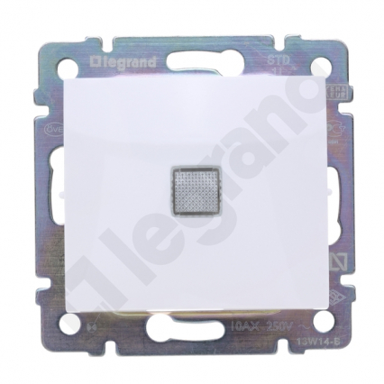 ŁĄCZNIK JEDNOBIEGUNOWY POJEDYNCZY ZE WSKAŹNIKIEM PRZEPŁYWU PRĄDU 10AX BIAŁY VALENA - LEGRAND - 774410