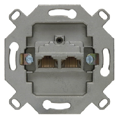 MECHANIZM GNIAZDA KOMPUTEROWEGO PODWÓJNEGO RJ45 UAE EKRANOWANE KAT. 5E ONE.PLATFORM - HAGER - 534555