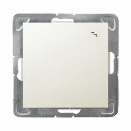 ŁĄCZNIK SCHODOWY POJEDYNCZY ZACISKI AUTOMATYCZNE 16AX 250V IP20 ECRU IMPRESJA - OSPEL - ŁP-3Y/m/27