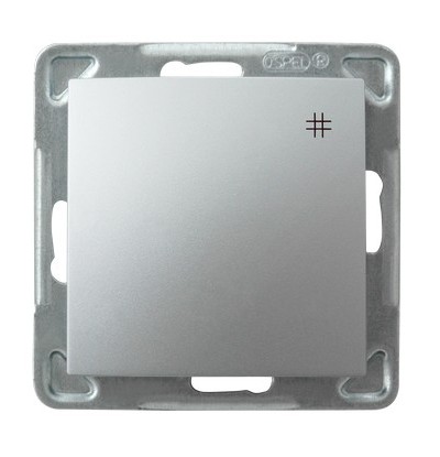 ŁĄCZNIK KRZYŻOWY ZACISKI AUTOMATYCZNE 16AX 250V IP20 SREBRNY IMPRESJA - OSPEL - ŁP-4Y/m/18
