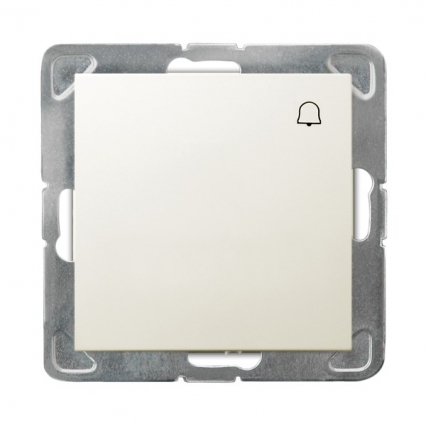 ŁĄCZNIK ZWIERNY DZWONEK ZACIKI AUTOMATYCZNE 10AX 250V IP20 ECRU IMPRESJA - OSPEL - ŁP-6Y/m/27