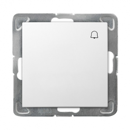 ŁĄCZNIK ZWIERNY DZWONEK ZACISKI AUTOMATYCZNE 10AX 250V IP20 BIAŁY IMPRESJA - OSPEL - ŁP-6Y/m/00