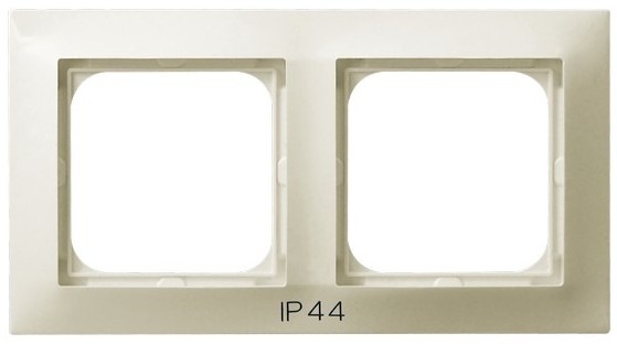 RAMKA PODWÓJNA DO ŁĄCZNKÓW IP44 ECRU IMPRESJA - OSPEL - RH-2Y/27