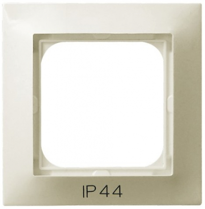 RAMKA POJEDYNCZA DO ŁĄCZNIKÓW IP44 ECRU IMPRESJA - OSPEL - RH-1Y/27