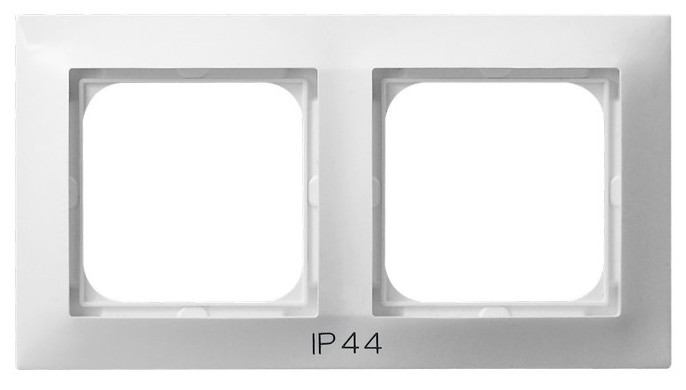 RAMKA PODWÓJNA DO ŁĄCZNKÓW IP44 BIAŁY IMPRESJA - OSPEL - RH-2Y/00