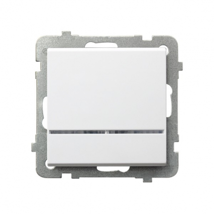 ŁĄCZNIK KONTROLNY ZACISKI ŚRUBOWE 16AX 250V IP20 BIAŁY SONATA - OSPEL - ŁP-12RS/m/00