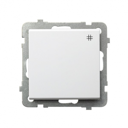 ŁĄCZNIK KRZYŻOWY ZACISKI AUTOMATYCZNE 16AX 250V IP20 BIAŁY SONATA - OSPEL - ŁP-4R/m/00