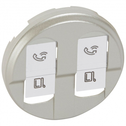 PLAKIETKA GNIAZDA PODWÓJNEGO RJ45 TYTAN CELIANE - LEGRAND - 068552