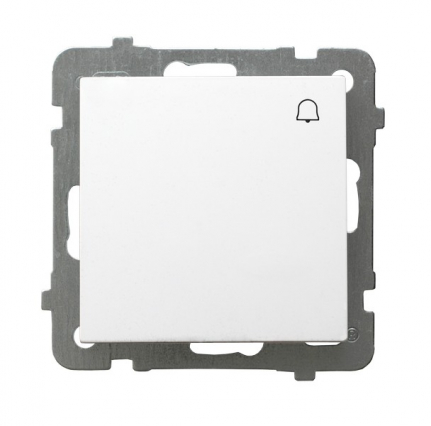 ŁĄCZNIK ZWIERNY DZWONEK ZACISKI ŚRUBOWE 10AX 250V IP20 BIALY AS - OSPEL - ŁP-6G/m/00
