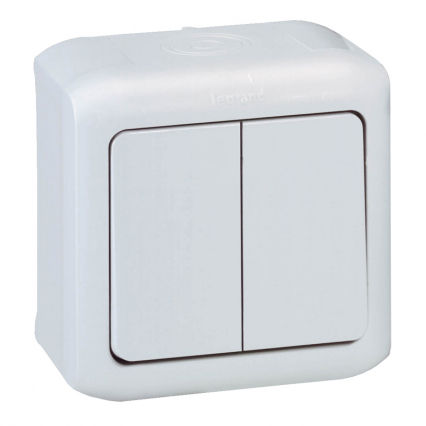 ŁĄCZNIK ŚWIECZNIKOWY ZACISKI ŚRUBOWE 10AX 250V IP44 SZARY FORIX - LEGRAND - 782382