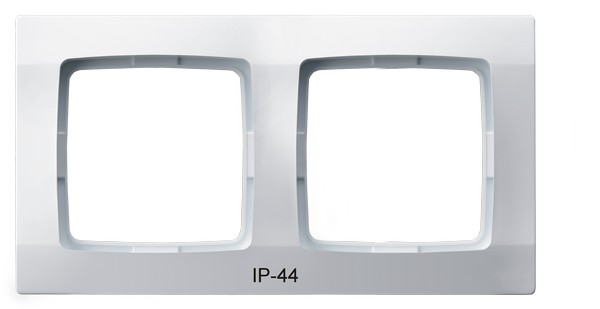 RAMKA PODWÓJNA DO ŁĄCZNIKÓW IP44 BIAŁY KARO - OSPEL - RH-2S/00