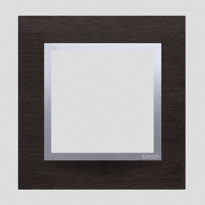 Ramka 1-krotna Nature-Metal, INOX YIN, IP20/IP44* (*IP44-należy zastosować uszczelkę ramki DUN1) - KONTAKT SIMON - DRN1/78