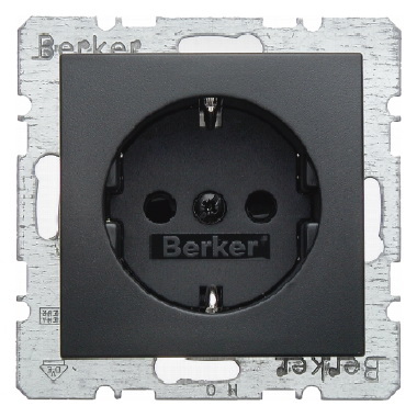 GNIAZDO SCHUKO ANTRACYT B.KWADRAT/B.3/B.7  - HAGER - 47231606