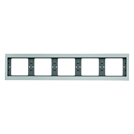 RAMKA PIĘCIOKROTNA POZIOMA ALUMINIUM K.5 - HAGER - 13937003
