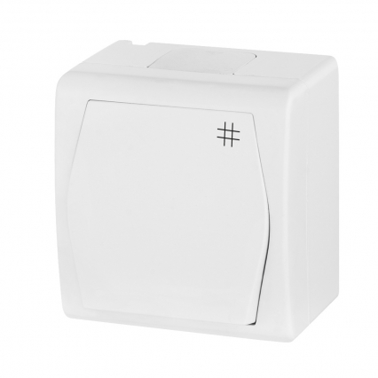 ŁĄCZNIK KRZYŻOWY IP44 BIAŁO-DYMNY HERMES 2 - ELEKTRO-PLAST NASIELSK - 1006-00