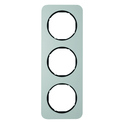 RAMKA POTRÓJNA ALUMINIUM/CZARNY R.1 - HAGER - 10132184