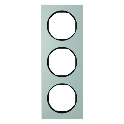 RAMKA POTRÓJNA ALUMINIUM/CZARNY R.3 - HAGER - 10132284