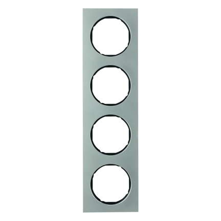 RAMKA POCZWÓRNA STAL SZLACHETNA/CZARNY R.3 - HAGER - 10142204
