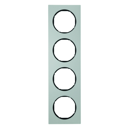 RAMKA POCZWÓRNA ALUMINIUM/CZARNY R.3 - HAGER - 10142284