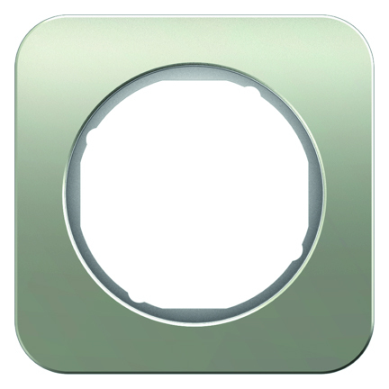 RAMKA POJEDYNCZA STAL SZLACHETNA/BIAŁY R.1 - HAGER - 10112114