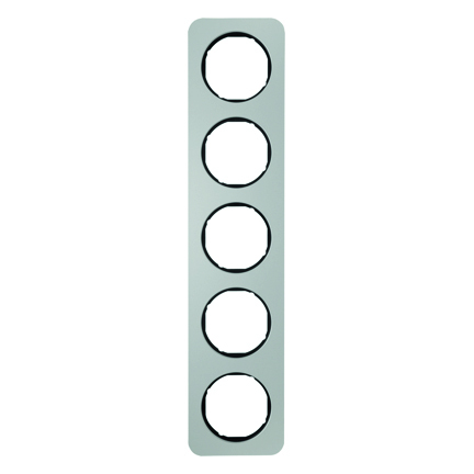 RAMKA PIĘCIOKROTNA ALUMINIUM/CZARNY R.1 - HAGER - 10152184