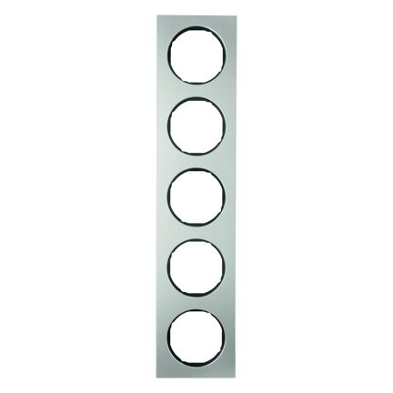 RAMKA PIĘCIOKROTNA STAL SZLACHETNA/CZARNY R.3 - HAGER - 10152204