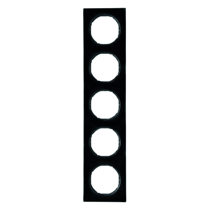 RAMKA PIĘCIOKROTNA CZARNY POŁYSK R.3 - HAGER - 10152245
