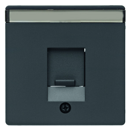 ELEMENT CENTRALNY Z ZASUWĄ CHRONIĄCĄ PRZED KURZEM ANTRACYT AKSAMIT Q.1/Q.3 - HAGER - 11706086