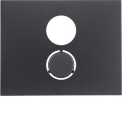 ELEMENT CENTRALNY DO GNIAZDA GŁOŚNIKOWEGO ANTRACYT MAT LAKIEROWANY K.1 - HAGER - 11847006